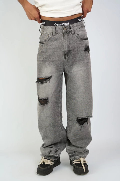 Jean Baggy Stylo Gray - comprar online