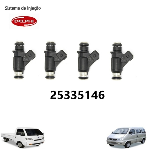 Jogo 04 Bico Injetor Effa Hafei Towner 25335146 Sistema Delphi