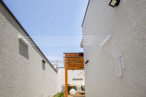 VARAL DE PAREDE A PAREDE REMOVÍVEL - CORDAS MÓVEIS