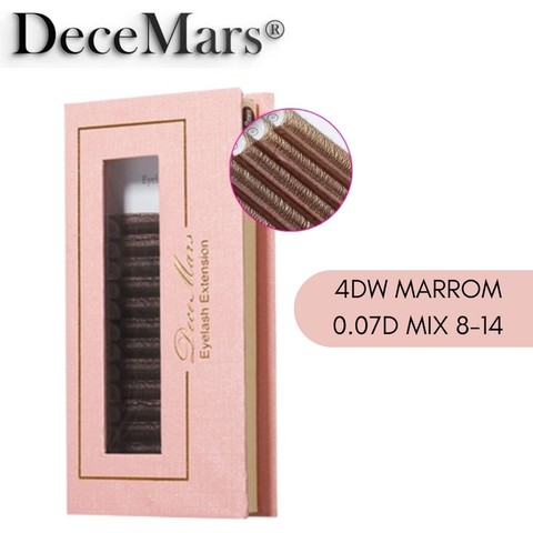 CÍLIOS DECE MARS 4D-W (0.07D MIX 8-14) MARROM