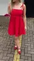 Vestido de algodão - vermelho na internet