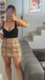 saia reta - xadrez tartan - comprar online