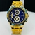 Linha diamante - Edifice funccional - Dourado e azul- Pulseira de aço - À PROVA D'ÁGUA - cod100 - comprar online