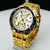 Linha Diamante - Edifice funcional - Dourado, branco e preto - Pulseira de aço - À PROVA D'ÁGUA - cod100 - comprar online