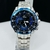 Primeira Linha - Edifice - Prata, azul e preto - Pulseira de aço - À PROVA D' ÁGUA - cod70
