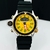 Linha diamante- Aqualand - Prata, preto e amarelo - Pulseira de borracha - À PROVA D' ÁGUA - cod65
