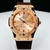 1ª Linha- Geneve - marrom e rose - Pulseira de borracha - À PROVA D' ÁGUA - cod45