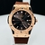 1ª Linha- Geneve - Marrom, rose e preto - Pulseira de borracha - À PROVA D' ÁGUA - cod45