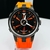 Linha diamante- Roleta - Preto e laranja - Pulseira de borracha - À PROVA D' ÁGUA - cod75