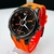 Linha diamante- Roleta - Preto e laranja - Pulseira de borracha - À PROVA D' ÁGUA - cod75 - comprar online