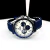 Imagem do Linha diamante - 100% funcional Speedmaster Snoop - Prata e azul - Pulseira de tecido e couro - À PROVA D’ÁGUA -cod115