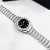 Primeira linha - Geneve TP - Prata e preto - Pulseira de aço - À PROVA D'ÁGUA -cod65 - loja online