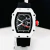 Linha diamante - RM automático - Vermelho, grafite, branco e preto - Pulseira de tecido - cod110