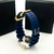 Primeira Linha Promaster - prata e azul marinho - Pulseira de borracha - À PROVA D'ÁGUA - cod75 - loja online