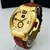 Linha Diamante - 100% Funcional Genuine - dourado e marrom - Pulseira de couro - À PROVA D'ÁGUA- cod55 na internet