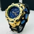 Primeira Linha Thunderbolt - dourado, preto e azul - Pulseira de borracha - À PROVA D' ÁGUA - cod100 na internet
