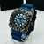 Linha Diamante Eco-Drive - grafite, azul e azul camuflado - Pulseira de borracha - À PROVA D'ÁGUA - cod47 na internet