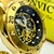 1ª Linha - Subaqua Skeleton - dourado, preto e branco - Pulseira de aço - À PROVA D'ÁGUA - cod85 na internet