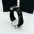 Linha Diamante Aqualand - prata e preto - Pulseira de borracha - À PROVA D'ÁGUA - cod50 - loja online