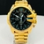 Linha diamante 100% funcional - 10 bar - Dourado, preto e azul - Pulseira de aço - Á PROVA D'ÁGUA - cod75 - comprar online