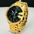 Linha diamante 100% funcional - 10 bar - Dourado, preto e azul - Pulseira de aço - Á PROVA D'ÁGUA - cod75 na internet