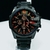 Linha Diamante 100% 10 BAR - preto e laranja - Pulseira de aço - Á PROVA D'ÁGUA - cod75 - comprar online