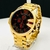 PRO - Linha Diamante 100% 10 BAR - dourado, preto e vermelho - Pulseira de aço - Á PROVA D'ÁGUA - cod75 na internet