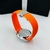Imagem do 1ª Linha - Geneve - prata, laranja e preto - Pulseira de borracha - Á PROVA D'ÁGUA - cod65