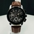 Linha diamante - 100% funcional Classic - prata, marrom e preto - Pulseira de couro - Á PROVA D'ÁGUA - cod82 - comprar online