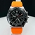 Linha Diamante Ancor - prata, preto e laranja - Pulseira de borracha - À PROVA D'ÁGUA - cod82 - comprar online