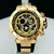 Primeira Linha Subaqua - dourado, preto e amarelo - Pulseira de borracha - À PROVA D' ÁGUA - cod100