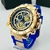 Primeira Linha Subaqua - dourado, azul e amarelo - Pulseira de borracha - À PROVA D' ÁGUA - cod100 - comprar online