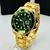 1ª Linha Submariner PQ - dourado e verde - Pulseira de aço - À PROVA D'ÁGUA - cod65 - comprar online