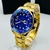 1ª Linha Submariner 4 ponteiras - dourado e azul - Pulseira de aço - À PROVA D'ÁGUA - cod65 - comprar online