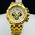 Primeira Linha - Hybrid - dourado e branco - Pulseira de aço - À PROVA D'ÁGUA - cod85