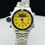 Linha diamante - Aqualand Full Metal - prata e amarelo - Pulseira de aço - À PROVA D' ÁGUA - cod65