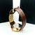 Linha Diamante - 100% Funcional Stilos - rose, marrom e branco metálico - Pulseira de couro - Á PROVA D'ÁGUA - cod37 - loja online
