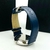 Linha Diamante - 100% Funcional Stilos - prata e azul - Pulseira de couro - Á PROVA D'ÁGUA - cod37 - loja online