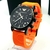 Linha Diamante Boss Funcional - preto e laranja - Pulseira de borracha - À PROVA D'ÁGUA - cod60 na internet