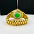 Primeira Linha Date Just - dourado e cinza escuro floral - Pulseira Presidente de aço - À PROVA D'ÁGUA - cod55 - ML Joia