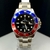 1ª Linha Submariner PQ - prata, preto, azul e vermelho - Pulseira Oyster de aço - À PROVA D'ÁGUA - cod65