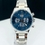 Linha Diamante 100% Funcional Carrera 0101 - prata e azul marinho - Pulseira de aço - À PROVA D'ÁGUA - cod85 - comprar online
