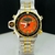 Linha Diamante Aqualand - prata, dourado e laranja - Pulseira de aço - À PROVA D'ÁGUA - cod65 - comprar online
