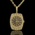 Pingente Relógio com Strass azul - 6cm x 3,5cm - Joia Banhado a ouro 18k - cod139 - comprar online