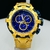 Primeira Linha Thunderbolt Skeleton - dourado e azul - Pulseira de aço - À PROVA D' ÁGUA - cod80
