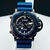 1ª Linha Marina Militare - chumbo e azul - Pulseira de borracha - À PROVA D'ÁGUA - cod70