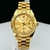 Primeira Linha Date just Floral - dourado - Pulseira Presidente de aço - À PROVA D' ÁGUA - cod60