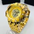 Primeira Linha - Hybrid Skeleton - dourado e amarelo - Pulseira de aço - À PROVA D'ÁGUA - cod85 - comprar online