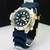 Primeira Linha Promaster - prata e azul marinho - Pulseira de borracha - À PROVA D'ÁGUA - cod75 na internet