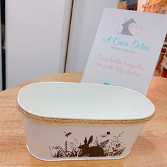 Cachepô de Metal Branco - comprar online